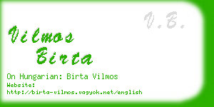 vilmos birta business card